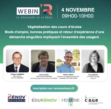 WEBIN'R #2 : Végétalisation des cours des écoles. Mode d'emploi, bonnes pratiques et retour d'expérience.